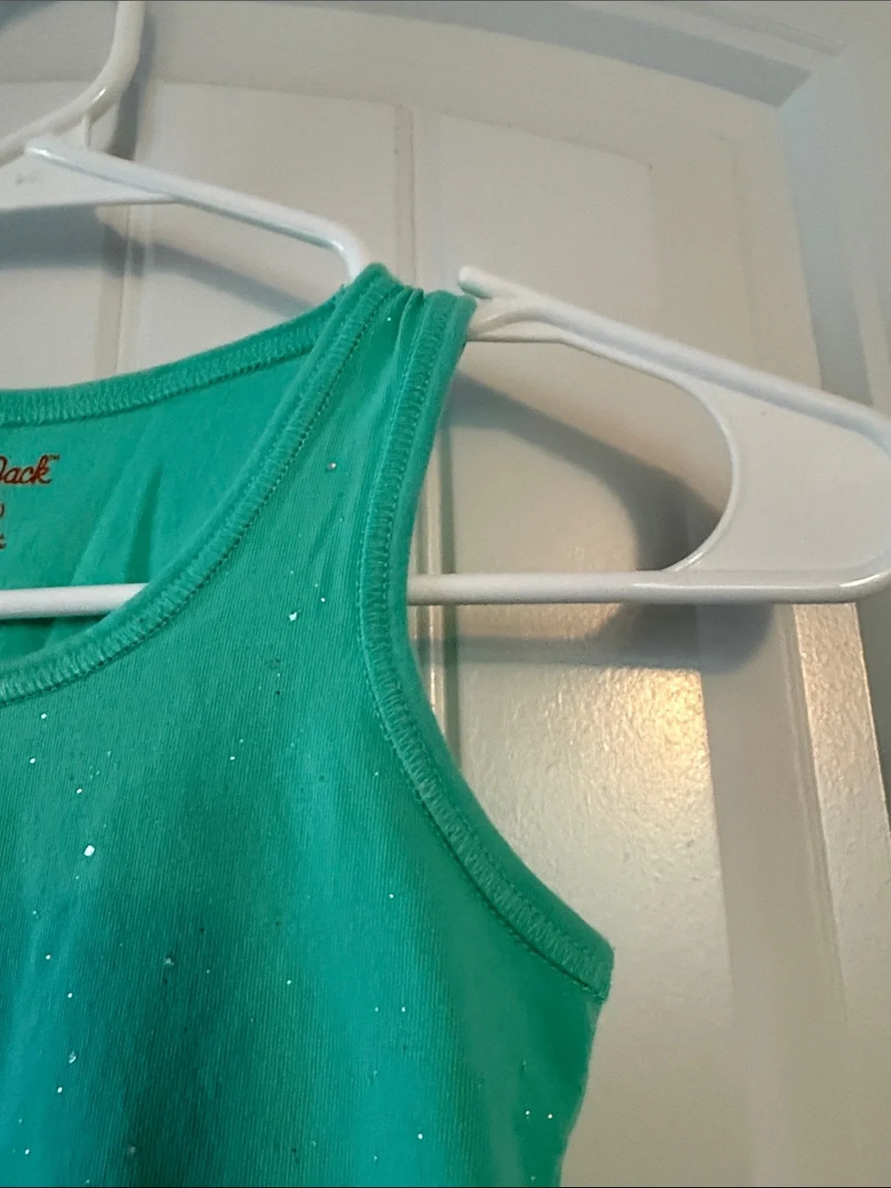 Gently worn Cat & Jack Teal Sparkle Girls' Tank Top w/ matching skort set